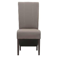 Eetkamerstoel Perry   lederlook   taupe   Leen Bakker