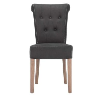 Eetkamerstoel Serra   lederlook   bruin (2 stuks)   Leen Bakker