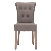 Eetkamerstoel Serra   lederlook   lever (2 stuks)   Leen Bakker