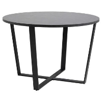 Eetkamertafel Alma   zwart   75xØ110 cm