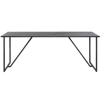 Eetkamertafel Julius   zwart   220x85 cm   Leen Bakker