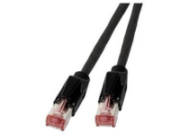 EFB Elektronik K8050.10 RJ45 Netwerk Aansluitkabel CAT 6A S/FTP 10 m Zwart Vergulde steekcontacten