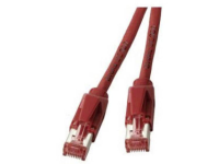 EFB Elektronik K8052.1,5 RJ45 Netwerk Aansluitkabel CAT 6A S/FTP 1.50 M Rood Vergulde steekcontacten