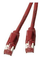 EFB Elektronik K8052.2 RJ45 Netwerk Aansluitkabel CAT 6A S/FTP 2.00 M Rood Vergulde steekcontacten