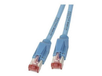 EFB Elektronik K8054.2 RJ45 Netwerk Aansluitkabel CAT 6A S/FTP 2 m Blauw Vergulde steekcontacten