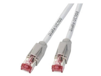 EFB Elektronik K8058.10 RJ45 Netwerk Aansluitkabel CAT 6A S/FTP 10 m Wit Vergulde steekcontacten