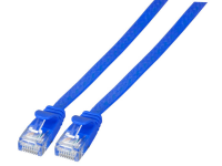 EFB Elektronik K8107BL.1 RJ45 Netwerk Aansluitkabel CAT 6A U/UTP 1 m Blauw Zeer flexibel, Vlambestendig, Halogeenvrij, Snagless, Vergulde steekcontacten