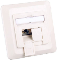 EFB Elektronik ET 25133.1V1 Netwerkdoos Inbouw Inzet met centraalstuk CAT 6A 2 poorten Zuiver wit (RAL 9010)