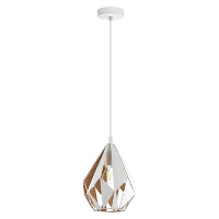 EGLO hanglamp Carlton 1   wit/goud   Leen Bakker