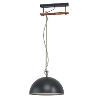 EGLO hanglamp Hodsoll   zwart/bruin   Leen Bakker