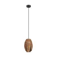 EGLO hanglamp Mongu   zwart/bruin   Leen Bakker