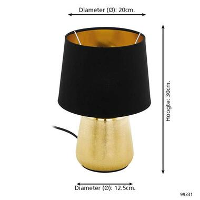 EGLO tafellamp Manalba   goudkleurig/zwart   Leen Bakker