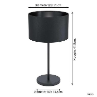 EGLO tafellamp Maserlo   zwart   Leen Bakker