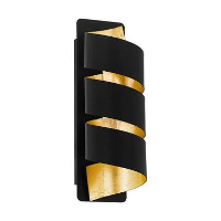 EGLO wandlamp Elizondo   zwart/goudkleurig   Leen Bakker