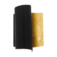 EGLO wandlamp Falicetto   zwart/goudkleurig   Leen Bakker