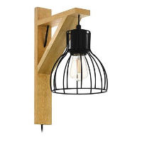 EGLO wandlamp Rampside   bruin/zwart   Leen Bakker