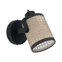 EGLO wandlamp Ruscomb   zwart/bruin   Leen Bakker