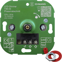 Ehmann 4600x0300 Dimmer (inbouw) Geschikt voor lampen: LED lamp, Spaarlamp, Halogeenlamp, Gloeilamp