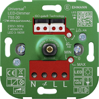 Ehmann 5500x0000 Universele dimmer Geschikt voor lampen: LED lamp, Halogeenlamp, Gloeilamp, Filament LEDs, LED driver