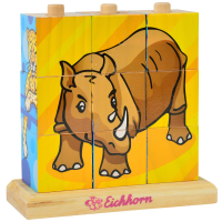Blokpuzzel dieren, 9 stukjes