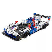 Eikee Y18082 1/8 MANS M V8 Blauw Supercar Bouwstenen Kit 3507PCS RC Racevoertuigen Model Bureaudemarque Ornament Verzame