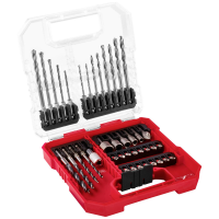 Einhell 109053 Boor  en bitassortiment 40 delig Metaal, Steen, Beton, Hout, Metselwerk 3 mm, 4 mm, 5 mm, 6 mm, 8 mm