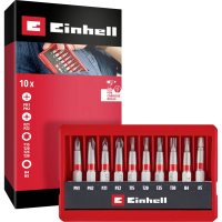 Einhell Bit Taschenbox 10tlg 118643 Bitset PH, PZ, Inbus, TX