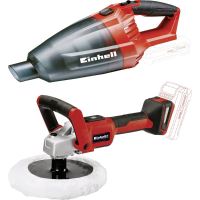 Einhell Power X Change TE VC 18 Li + CE CP 18/180 Accu handstofzuiger Incl. Accu polijstmachine, Zonder accu