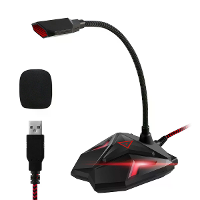 USB Professionele desktopmicrofoon voor pc computer met LED licht Mute knop