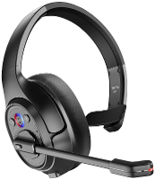 EKSA H1 On Ear headset Computer Bluetooth Mono Zwart Ruisonderdrukking (microfoon), Noise Cancelling Volumeregeling