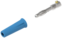 Electro PJP 1060 C CD1 BL Pluimstekker Stekker, recht Stift Ø: 4 mm Blue 1 stuk(s)