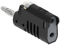 Electro PJP 1087 CD1 N Banaanstekker Stekker, recht Stift Ø: 4 mm Zwart 1 stuk(s)
