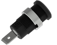 Electro PJP 3266 C CD1 N Veiligheids labconnector, female Stift Ø: 4 mm Zwart 1 stuk(s)