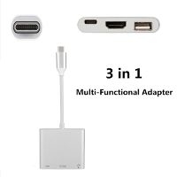 Elegiant 3 In 1 Usb C Type C Aluminum Digital Av Multiport Adapter Usb To Hdmi Usb 3.0 Converter