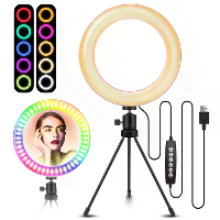 ELEGIANT EGL 03 8 inch Ringlicht 3 Lichtmodi USB gevoede vullamp met statief