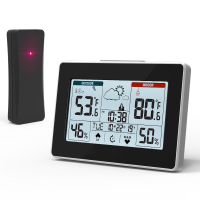 ELEGIANT EOX 9906 Touch Indoor Outdoor Weerstation Wekker Kalender Draadloze sensor Voorspelling Thermometer Hygrometer