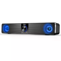 ELEGIANT SR200P 10W Bedrade Computerluidsprekers Soundbar met 3 Lichtmodi Verbeterde Stereo USB gevoed
