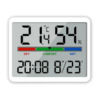 Elektronische multifunctionele magnetische temperatuuroverzichtsklok digitale wekker grote lcd display datum tijde tempe