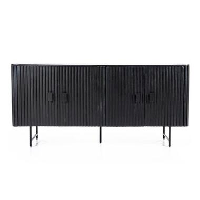 Eleonora dressoir Remi 4 drs. Zwart   45x170x80 cm