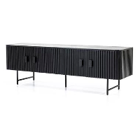 Eleonora tv meubel Remi 4 drs. Zwart   45x170x58 cm