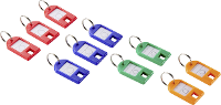 Elevar SP 13503852 SP KC 001 Sleutelhanger 4 kleurig, Rood, Blauw, Oranje, Groen 10 stuk(s)