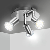 Elfeland 100 220V 3 Way GU10 LED Draaibare Plafondlamp Lamp Spotlight Fitting Home Verlichting