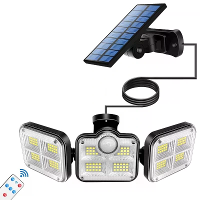 Elfeland 108/122/138/171 LED Solar Lights 3 Kops Bewegingssensor 270° Brede Hoek Verlichting Buiten Waterproof Afstandsb