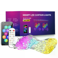Elfeland 1M/2M/3M 400LEDs Slimme LED Gordijnstripverlichting DIY Programmeerbare Pixelverlichting met APP besturing RGB 