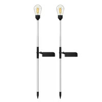 Elfeland 2 pack zonne tuingel verlichting buiten LED wolfraam filament effect padverlichting 2800K warm licht automatisc
