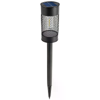 Elfeland 2 stuks Solar LED gazonlamp 3000K lichtsensorbesturing waterdicht IP44 buitenlamp voor tuin binnenplaats gazon