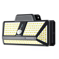 Elfeland 280 LED Zonneverlichte Tuinlamp 270° Breedhoek 3 Verlichtingsmodi Dubbele Oplading Zonne energie USB Oplaadbaar