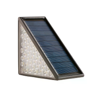 Elfeland 2Stuks Driehoekige Zonne steplampen Buiten LED Decoratie Lampen met Intelligente Lichtbediening Waterdicht Ontw