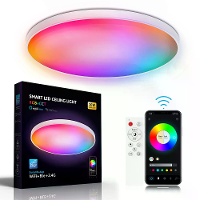 Elfeland 30W Slimme RGB Plafondlamp met WiFi Bluetooth Afstandsbediening Dimbaar APP & Stemcontrole Compatibel met Alexa