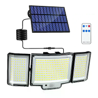 Elfeland 328LED Solar Lamp Buitenshuis Superhelder Bewegingssensor Waterdicht 3 Werkmodi Spotlicht Zonne energie voor Tu